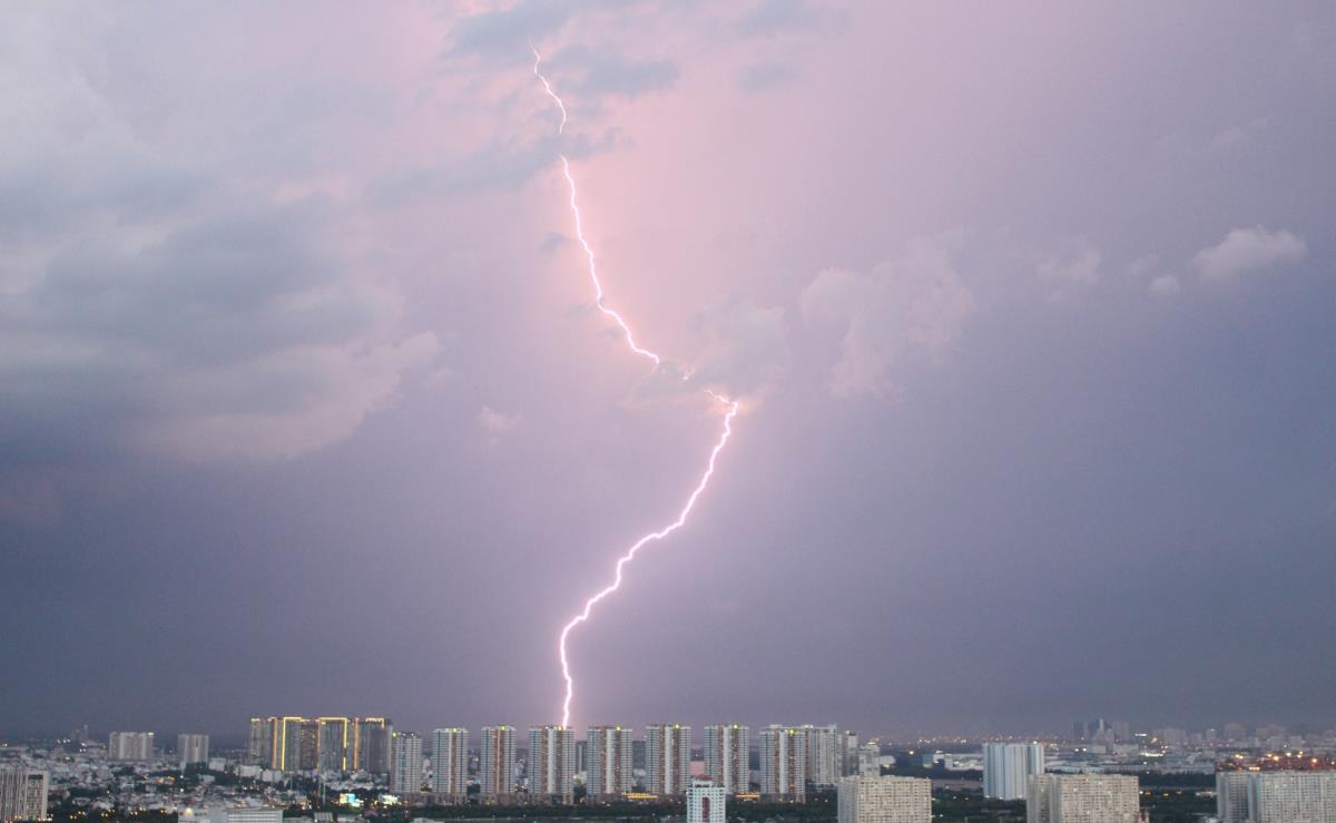 落雷の様子